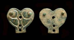 Avar, Strap End, Heart shaped, c. 6th-7th Cent AD